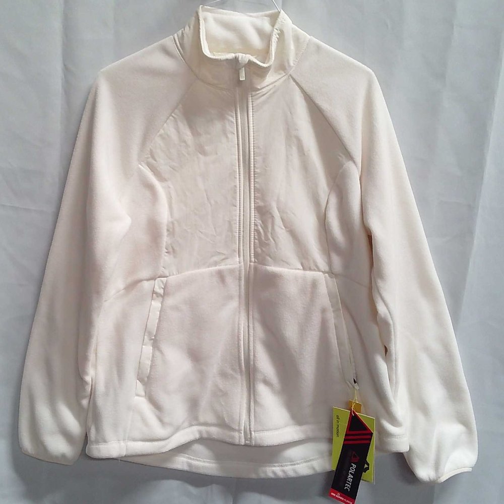 New light beige Polartec All In Motion fleece jacket, with zippered pockets